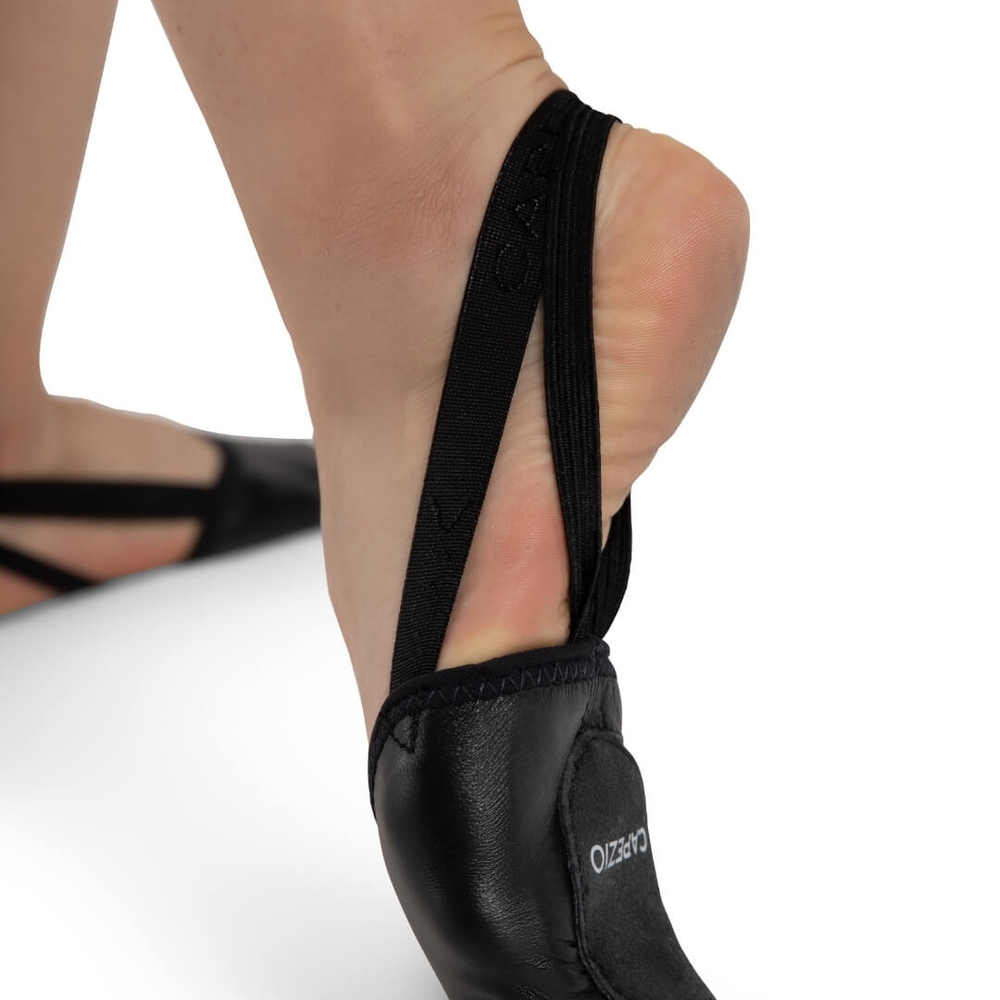 Capezio Black Leather Pirouette Turnering Shoes
